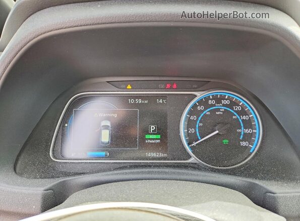 1N4AZ1CP8JC316082 2018 NISSAN LEAF Black Widok zestawu wskaźników