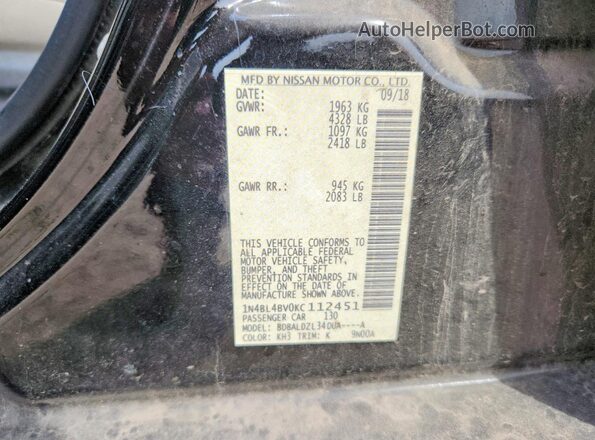 1N4BL4BV0KC112451 2019 NISSAN ALTIMA Black 