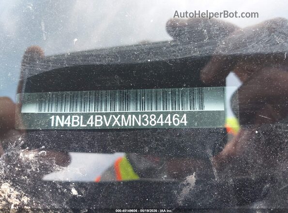 1N4BL4BVXMN384464 2021 NISSAN ALTIMA Gray ძრავის განყოფილების ხედი