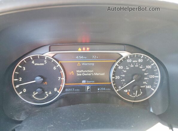 1N4BL4CV0MN341038 2021 NISSAN ALTIMA White Instrument cluster view