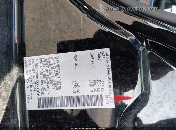 1N4BL4CV0RN307866 2024 NISSAN ALTIMA Black Вид підкапотного простору