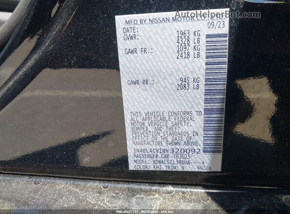 1N4BL4CV1RN320092 2024 NISSAN ALTIMA Black 