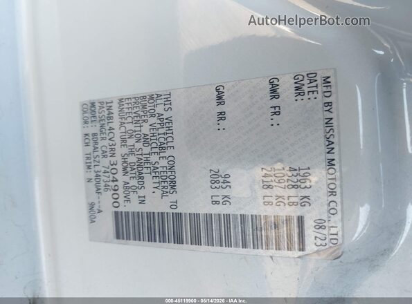 1N4BL4CV3RN304900 2024 NISSAN ALTIMA Purple Вид підкапотного простору