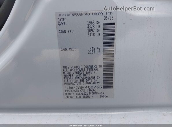1N4BL4CV5PN400766 2023 NISSAN ALTIMA Blue 
