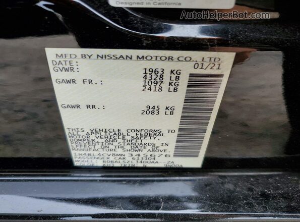1N4BL4CV8MN345676 2021 NISSAN ALTIMA Black 
