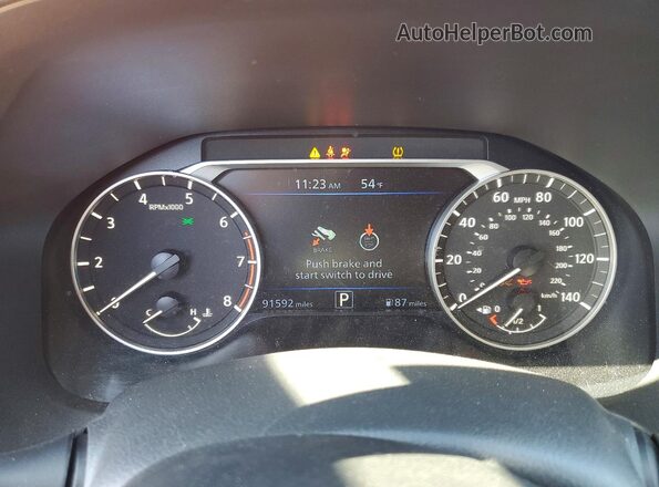 1N4BL4CW7LC117395 2020 NISSAN ALTIMA Бордовый Вид щитка приборов