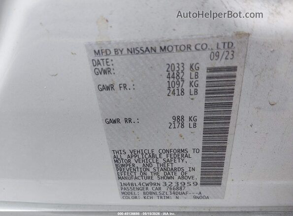 1N4BL4CW9RN323959 2024 NISSAN ALTIMA Gray Engine compartment view