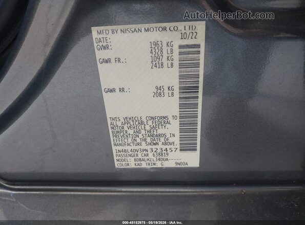 1N4BL4DV3PN323457 2023 NISSAN ALTIMA Gray 