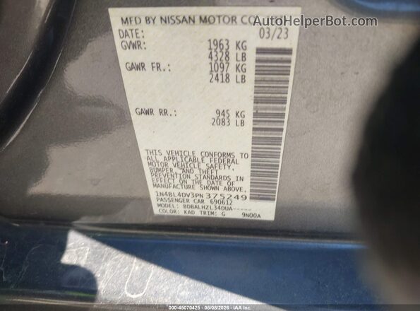 1N4BL4DV3PN375249 2023 NISSAN ALTIMA Gray 