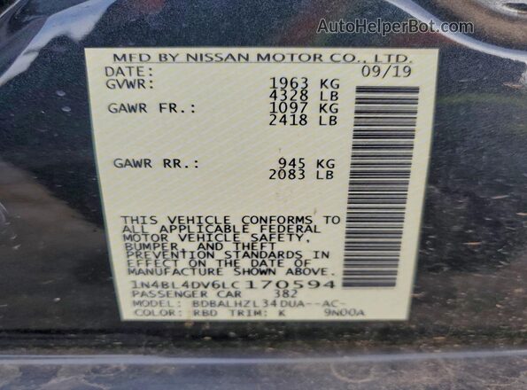 1N4BL4DV6LC170594 2020 NISSAN ALTIMA Blue 
