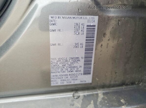 1N4BL4DVXRN400229 2024 NISSAN ALTIMA Silver 