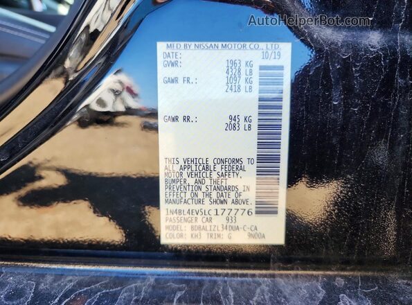 1N4BL4EV5LC177776 2020 NISSAN ALTIMA Black Вид підкапотного простору