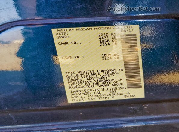 1N4BZ0CP2HC310898 2017 NISSAN LEAF Blue 