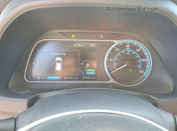 1N4BZ1CP5LC310117 2020 NISSAN LEAF Silver Սարքավորումների վահանակի տեսք