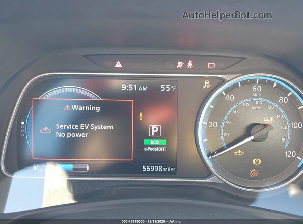 1N4BZ1CP8KC319098 2019 NISSAN LEAF Белый 