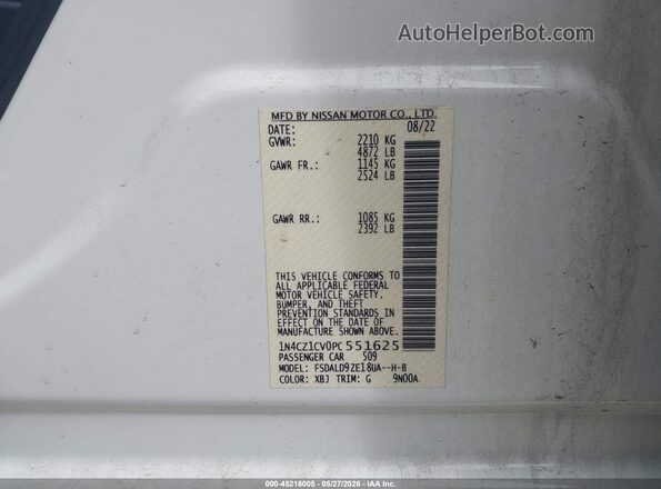 1N4CZ1CV0PC551625 2023 NISSAN LEAF White Widok komory silnika