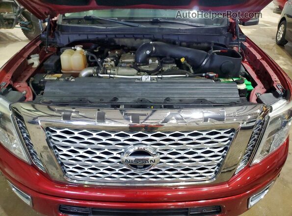1N6BA1F40GN515712 2016 NISSAN TITAN Burgundy Rear interior view
