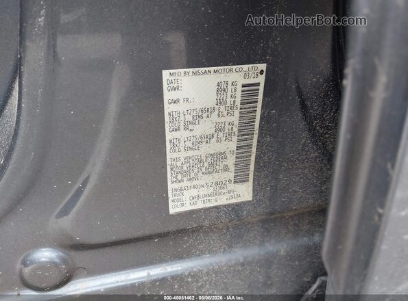 1N6BA1F40JN528029 2018 NISSAN TITAN XD Gray 