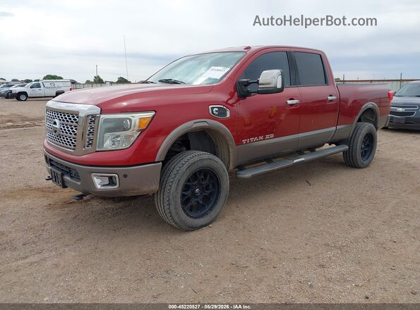 1N6BA1F47GN507266 2016 NISSAN TITAN XD Red Vista tres cuartos delantera izquierda