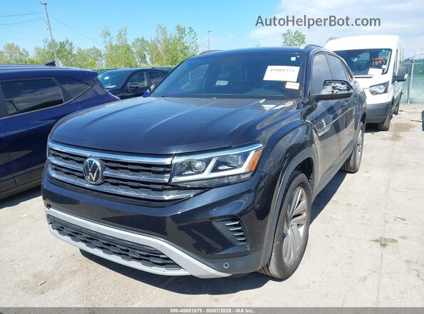 1V26C2CA4LC225699 2020 VOLKSWAGEN ATLAS Black Передня ліва чверть