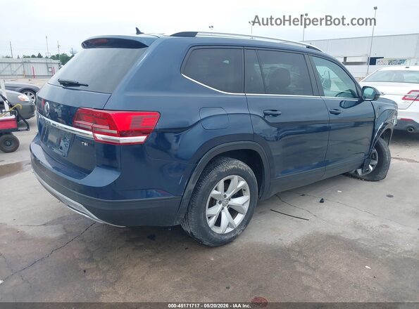 1V2AP2CA0JC540107 2018 VOLKSWAGEN ATLAS Синий Задняя правая четверть