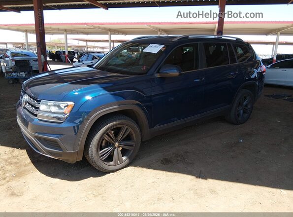 1V2AP2CA5JC541060 2018 VOLKSWAGEN ATLAS Blue Առջևի ձախ երեք քառորդ տեսարան