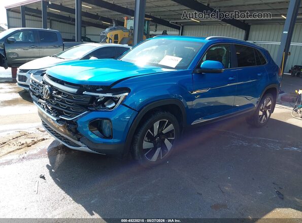 1V2BE2CA4RC222769 2024 VOLKSWAGEN ATLAS Blue Vista tres cuartos delantera izquierda