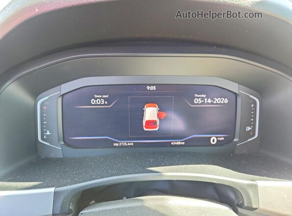 1V2BP2CA7NC500620 2022 VOLKSWAGEN ATLAS Charcoal Instrument cluster view