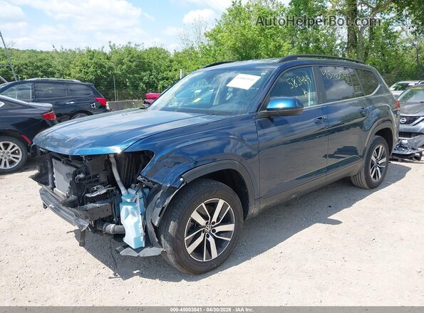 1V2DP2CAXMC583449 2021 VOLKSWAGEN ATLAS Синий Передняя левая четверть