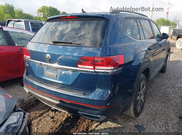 1V2DP2CAXMC583449 2021 VOLKSWAGEN ATLAS Синий Задняя правая четверть