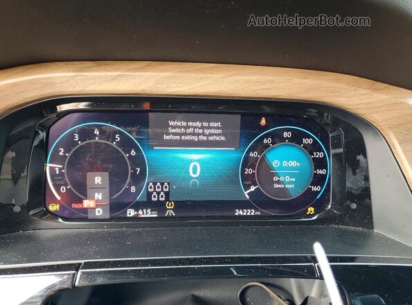 1V2DR2CAXRC514990 2024 VOLKSWAGEN ATLAS Black Widok zestawu wskaźników