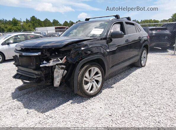1V2EE2CA0LC216147 2020 VOLKSWAGEN ATLAS Black წინა მარცხენა ხედი სამი მეოთხედიდან