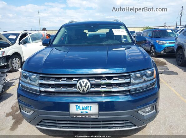 1V2ER2CA2KC521040 2019 VOLKSWAGEN ATLAS Blue Widok zestawu wskaźników