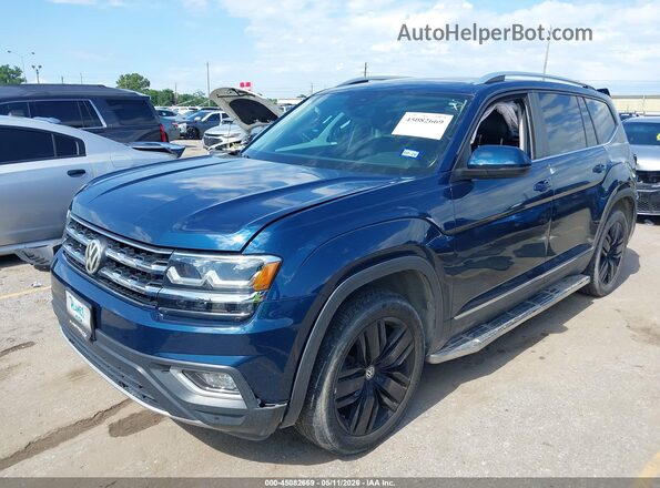 1V2ER2CA2KC521040 2019 VOLKSWAGEN ATLAS Blue Przód lewy