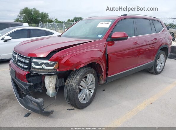1V2ER2CA7KC564062 2019 VOLKSWAGEN ATLAS Красный Передняя левая четверть