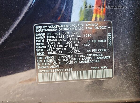 1V2GNPE89PC001629 2023 VOLKSWAGEN ID.4 Black Widok komory silnika