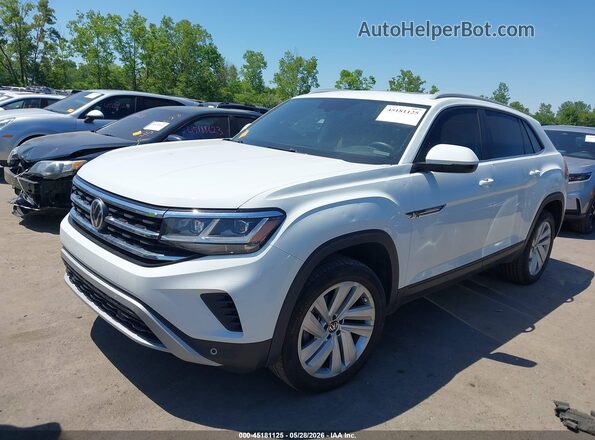 1V2JC2CAXMC211950 2021 VOLKSWAGEN ATLAS White Vista tres cuartos delantera izquierda