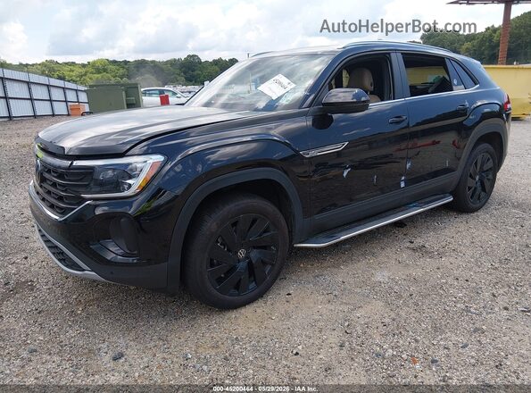1V2JE2CA9SC207556 2025 VOLKSWAGEN ATLAS Black წინა მარცხენა ხედი სამი მეოთხედიდან