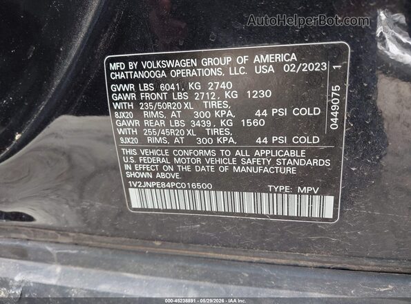 1V2JNPE84PC016500 2023 VOLKSWAGEN ID.4 Black Widok komory silnika