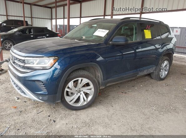 1V2JR2CA9MC556739 2021 VOLKSWAGEN ATLAS Синий Передняя левая четверть