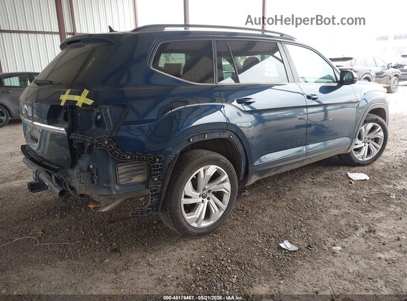 1V2JR2CA9MC556739 2021 VOLKSWAGEN ATLAS Синий Задняя правая четверть