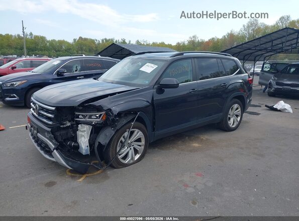1V2KP2CA9MC536422 2021 VOLKSWAGEN ATLAS Black Առջևի ձախ երեք քառորդ տեսարան