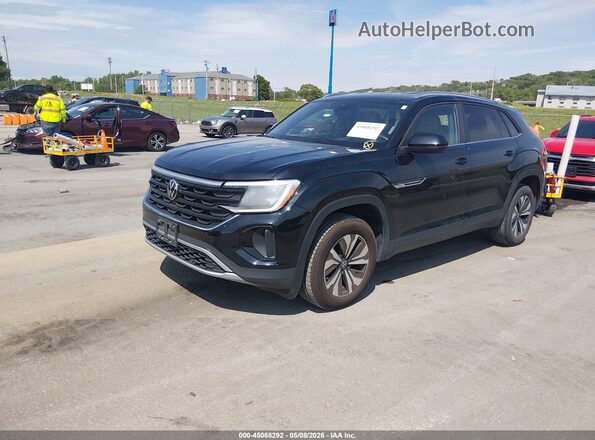 1V2LE2CA0RC202393 2024 VOLKSWAGEN ATLAS Black წინა მარცხენა ხედი სამი მეოთხედიდან