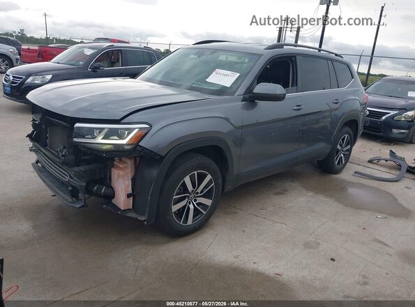 1V2LP2CA7NC560644 2022 VOLKSWAGEN ATLAS Gray Vista tres cuartos delantera izquierda