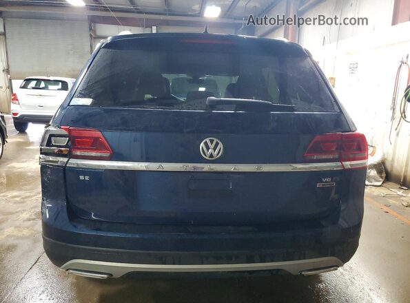 1V2LR2CA6JC540681 2018 VOLKSWAGEN ATLAS Blue Widok z tyłu