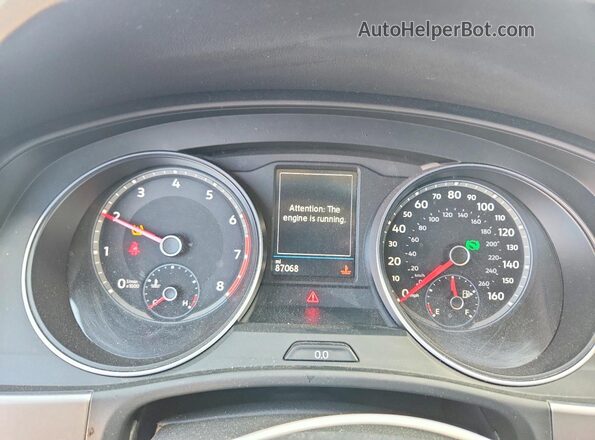 1V2MR2CA6JC507975 2018 VOLKSWAGEN ATLAS White ხელსაწყოთა პანელის ხედი