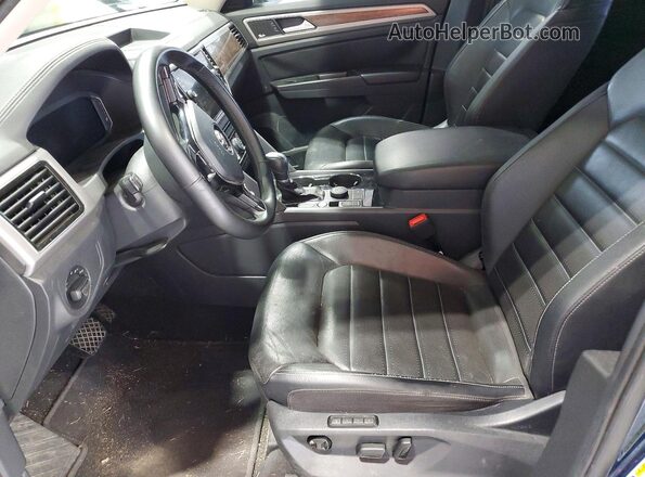 1V2NR2CA2KC603866 2019 VOLKSWAGEN ATLAS Blue Widok wnętrza z przodu