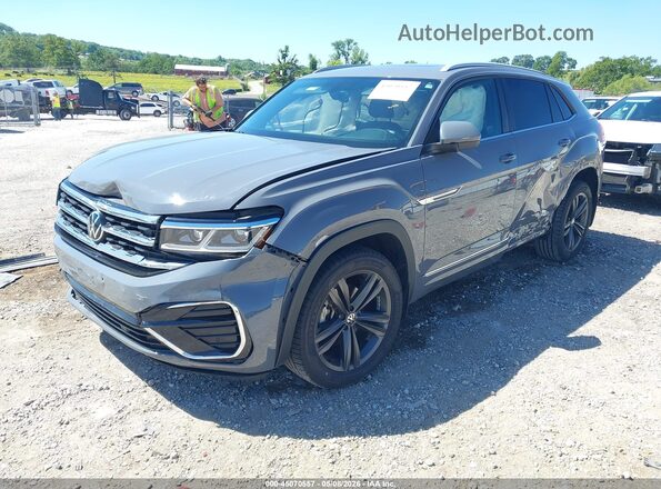 1V2PE2CA7MC218875 2021 VOLKSWAGEN ATLAS Gray Առջևի ձախ երեք քառորդ տեսարան