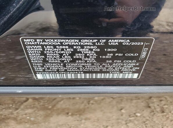 1V2SC2CA1PC220478 2023 VOLKSWAGEN ATLAS Black 