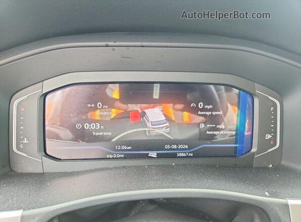 1V2SE2CA4PC211008 2023 VOLKSWAGEN ATLAS White ხელსაწყოთა პანელის ხედი